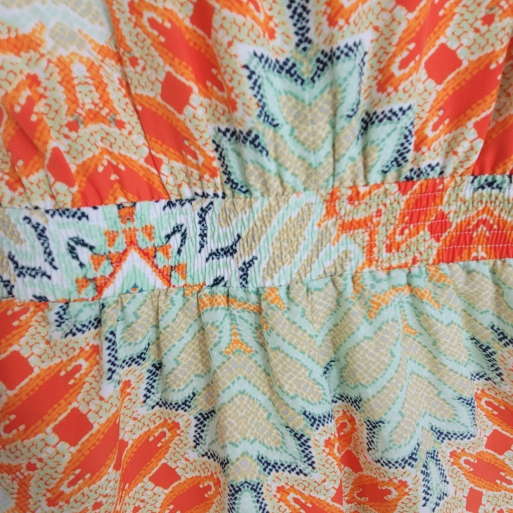 BEBE V-CUT MULTI-COLOR ROMPER SZ. 2 - Picture 14 of 16